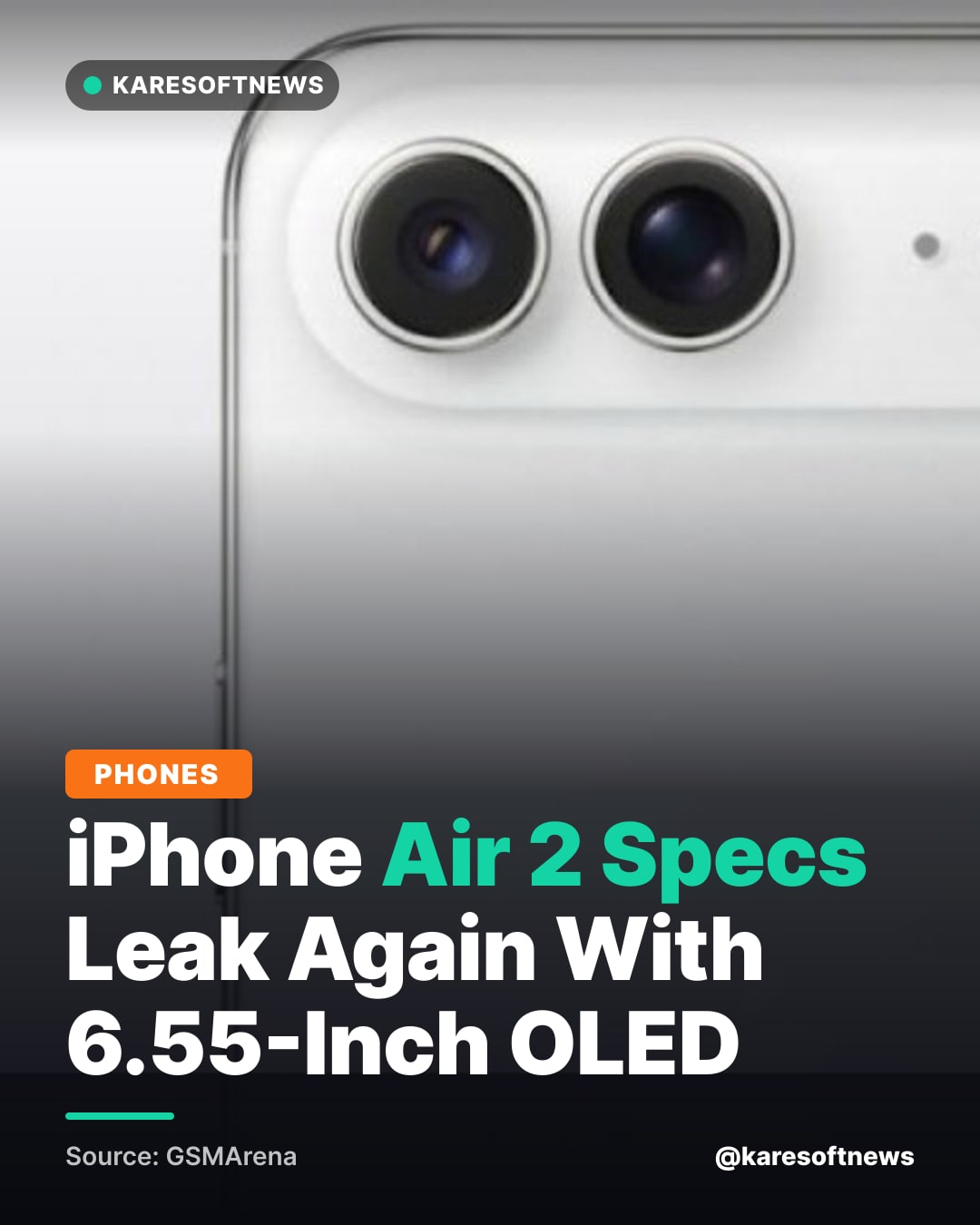iPhone Air 2 Specs Leak Again With 6.55-Inch OLED