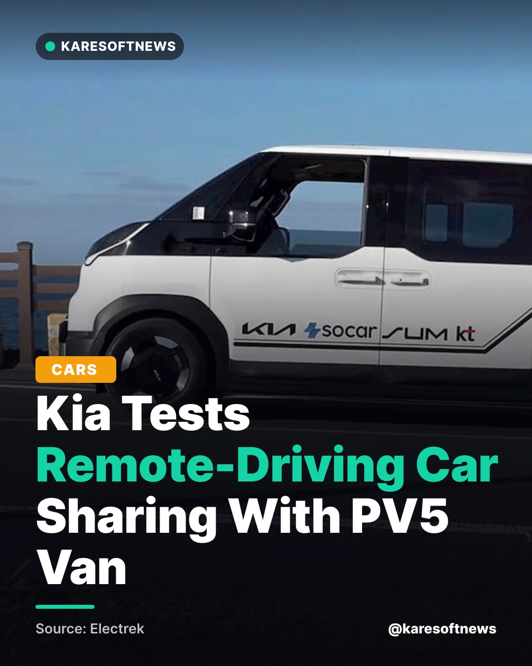 Kia Tests Remote-Driving Car Sharing With PV5 Van
