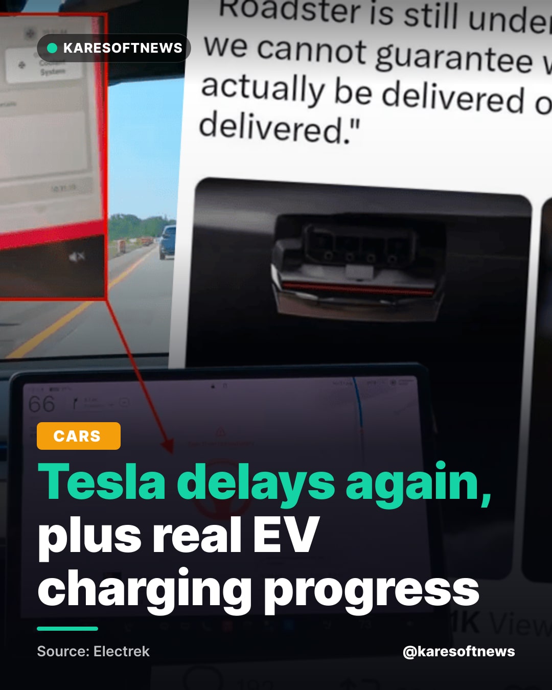 Tesla delays again, plus real EV charging progress