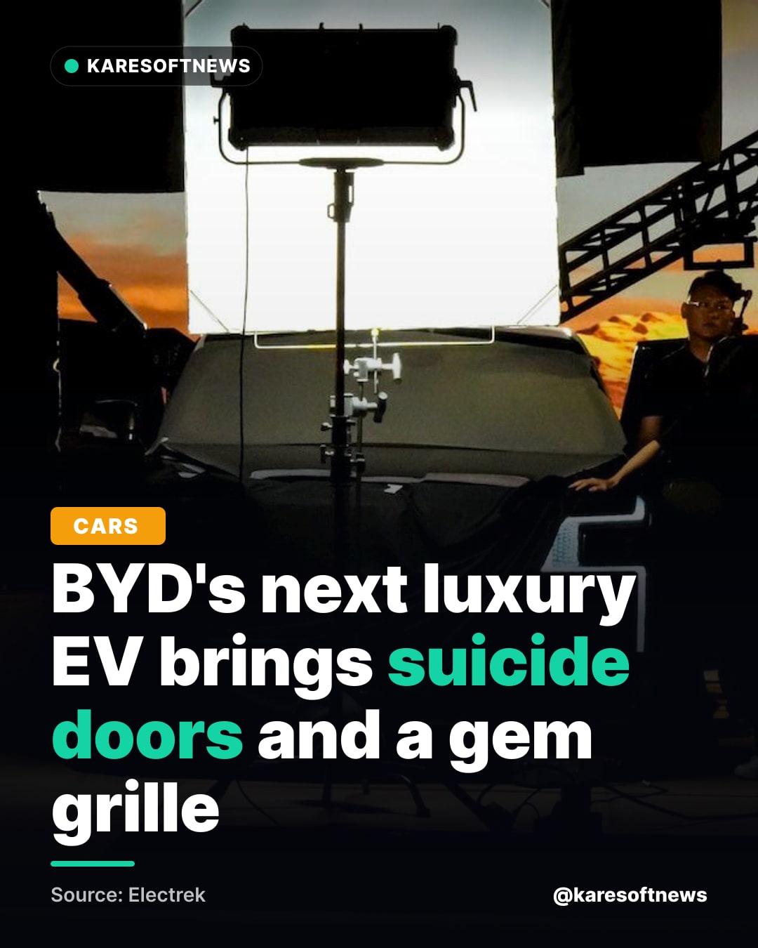 BYD's next luxury EV brings suicide doors and a gem grille