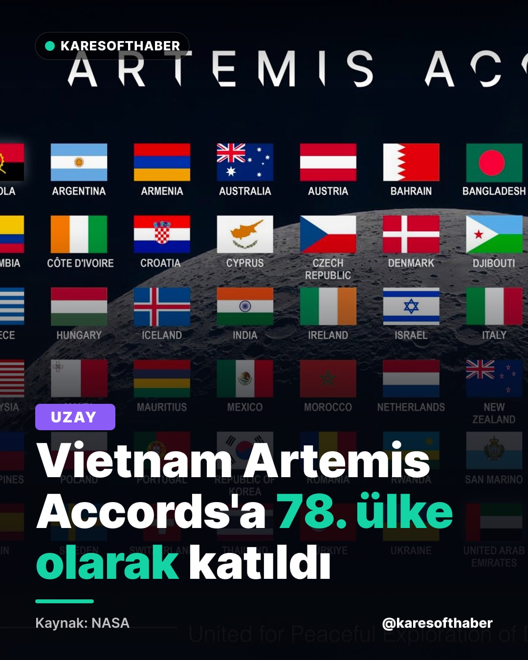Vietnam Artemis Accords'a 78. ülke olarak katıldı