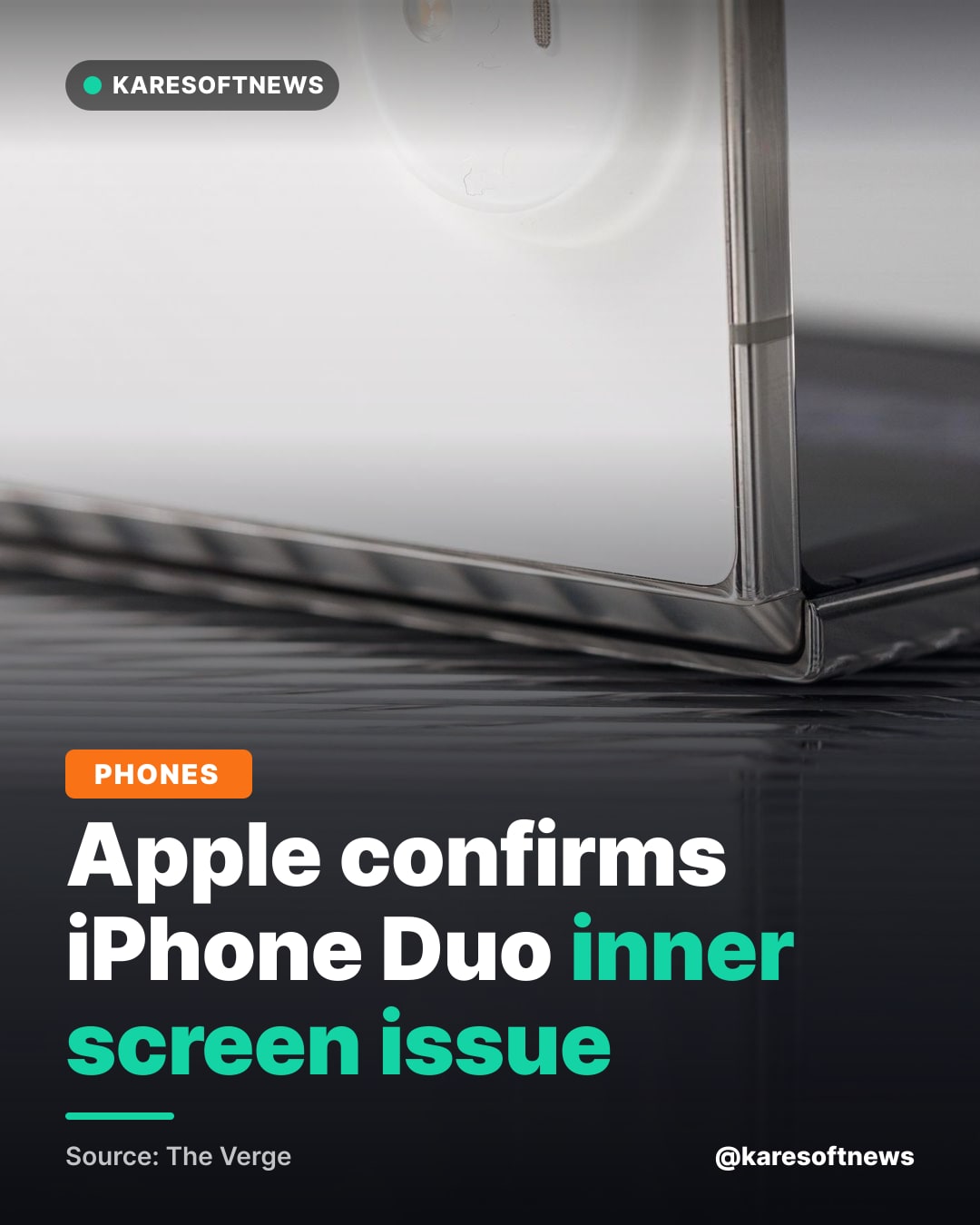 Apple confirms iPhone Duo inner screen issue