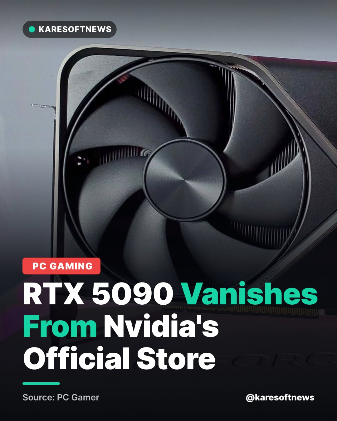 RTX 5090 Vanishes From Nvidia's Official Store