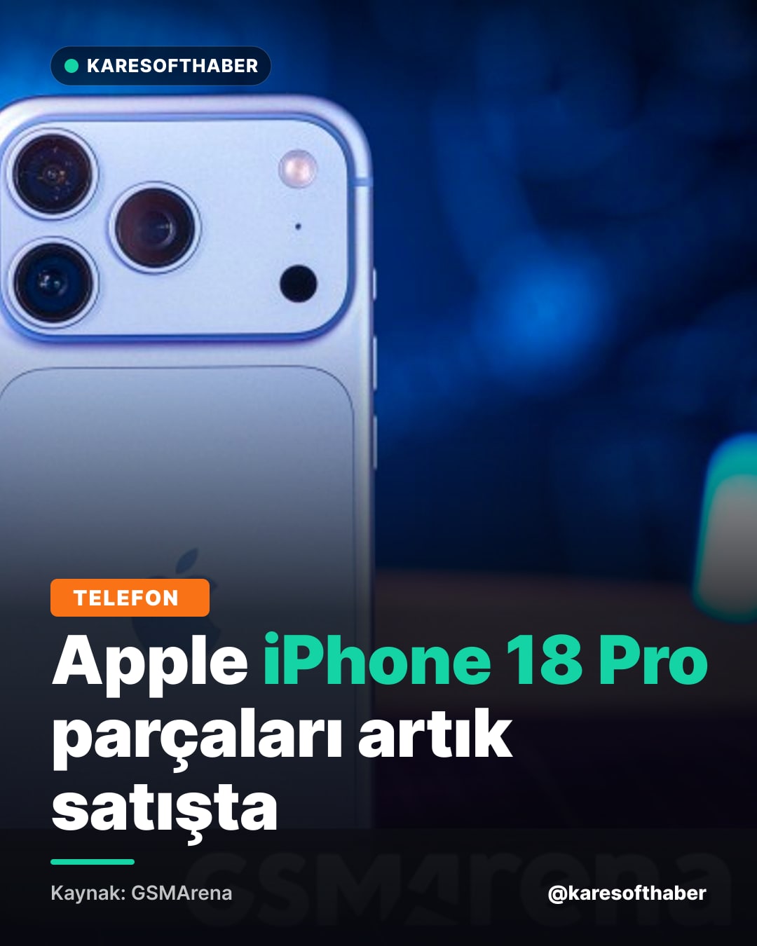 Apple iPhone 18 Pro parçaları artık satışta