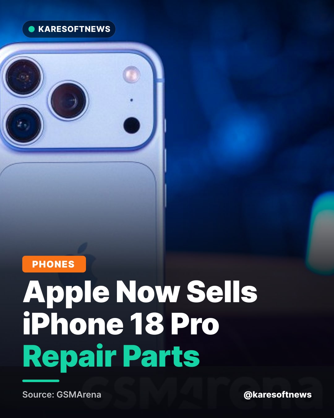 Apple Now Sells iPhone 18 Pro Repair Parts