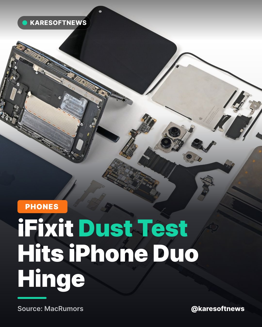 iFixit Dust Test Hits iPhone Duo Hinge