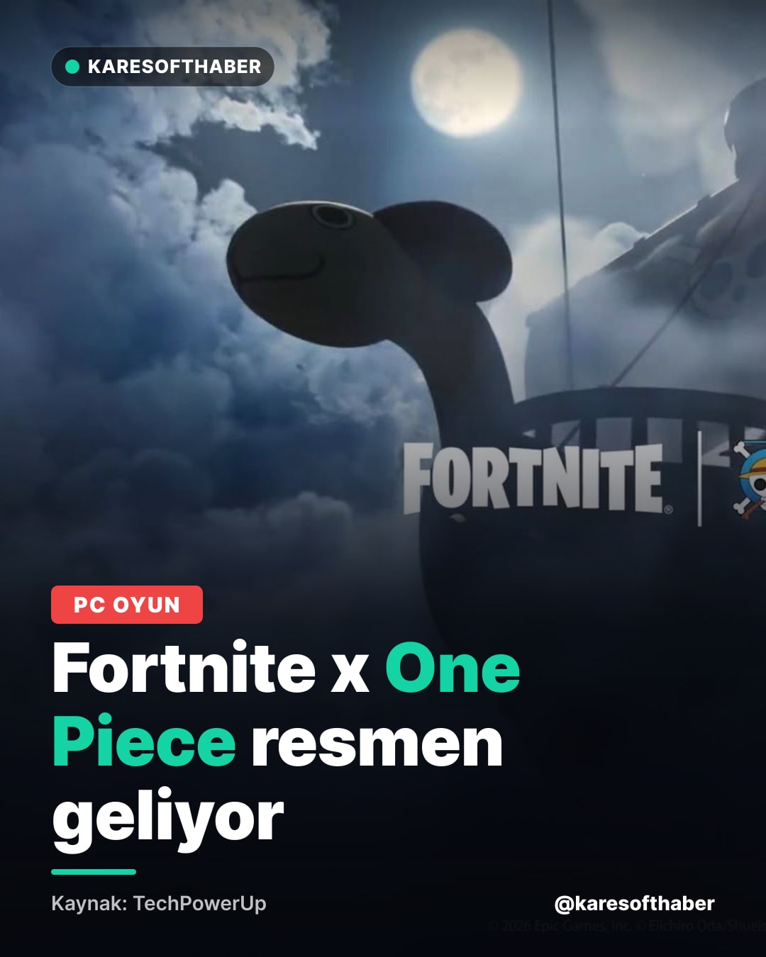 Fortnite x One Piece resmen geliyor