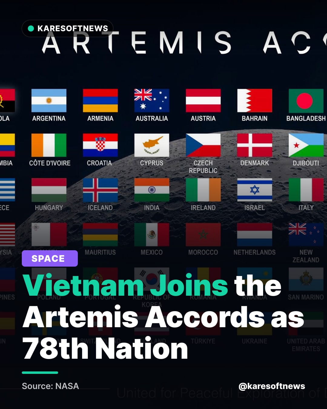 Vietnam Joins the Artemis Accords as 78th Nation