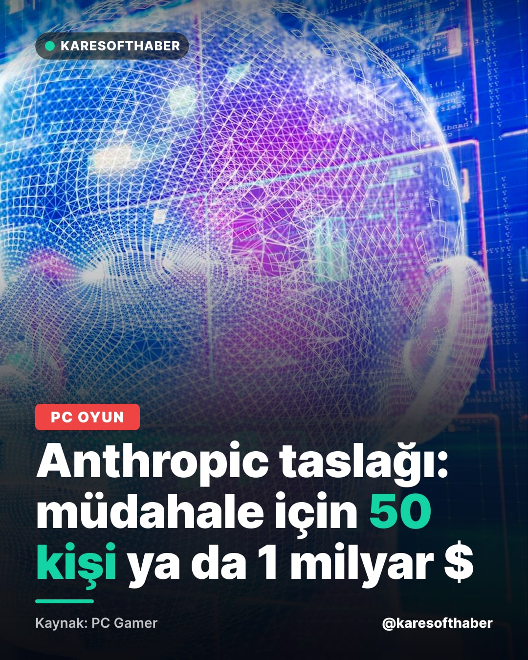 Anthropic taslağı: müdahale için 50 kişi ya da 1 milyar $