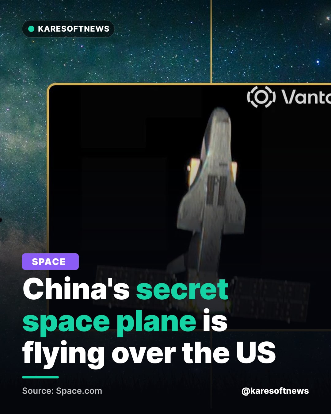 China's secret space plane is flying over the US