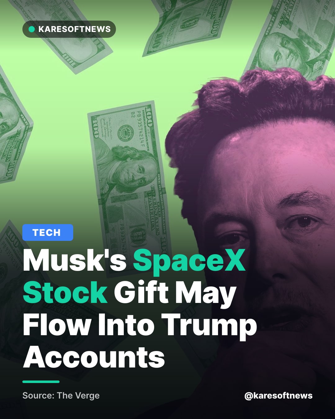 Musk's SpaceX Stock Gift May Flow Into Trump Accounts