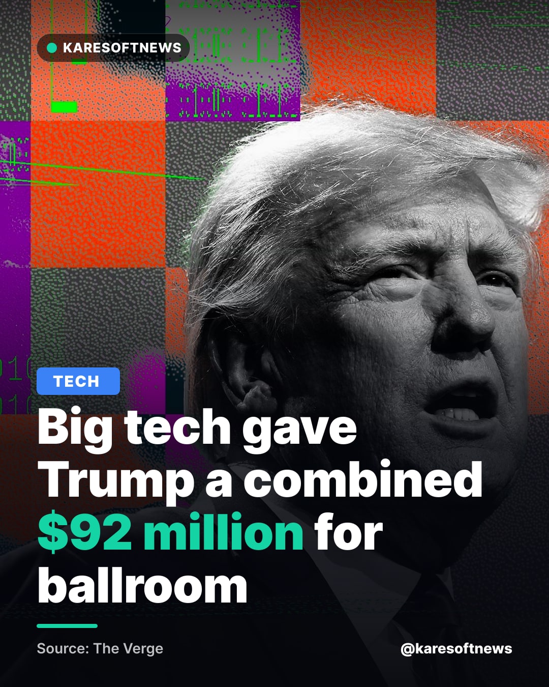 Big tech gave Trump a combined $92 million for ballroom