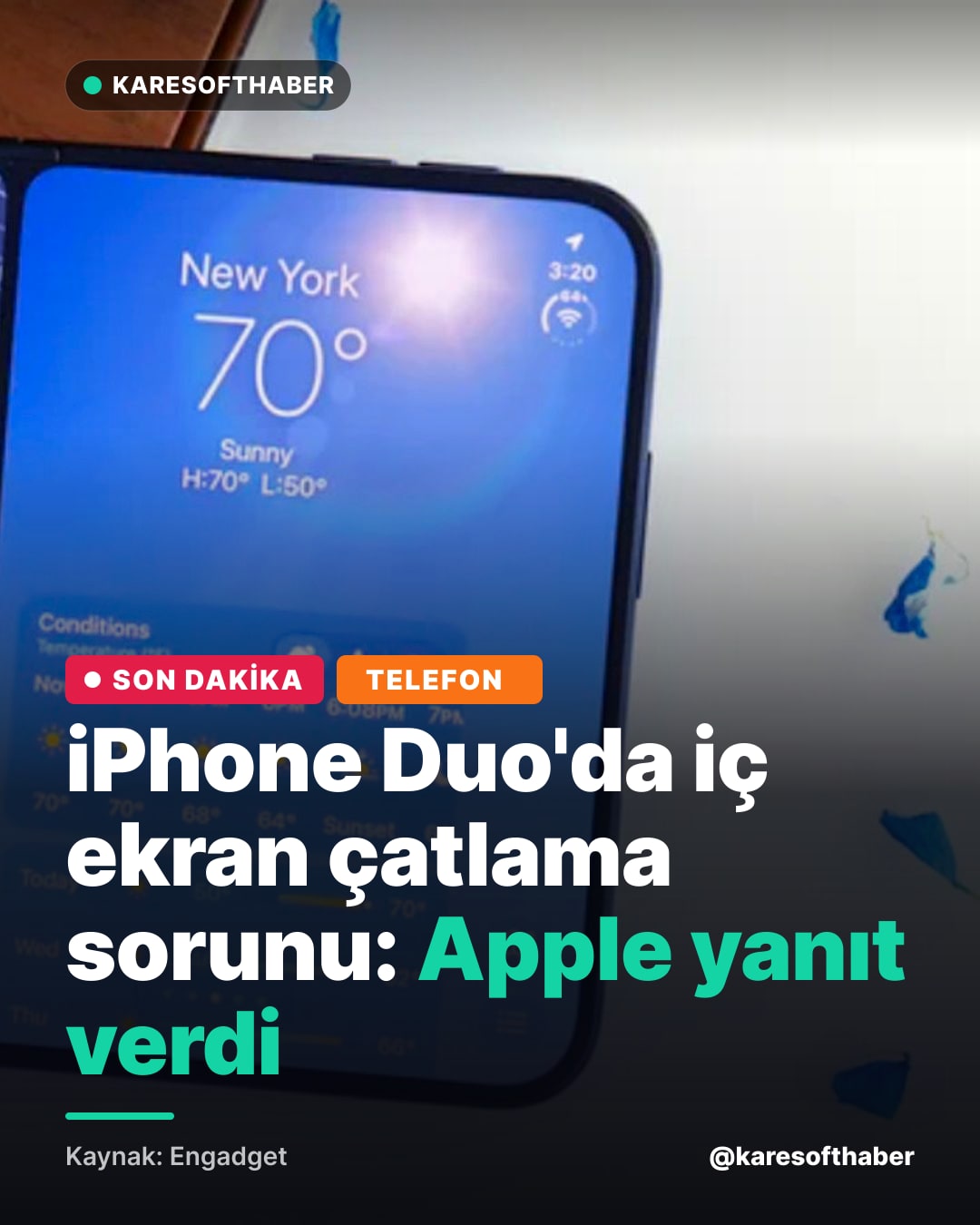 iPhone Duo'da iç ekran çatlama sorunu: Apple yanıt verdi