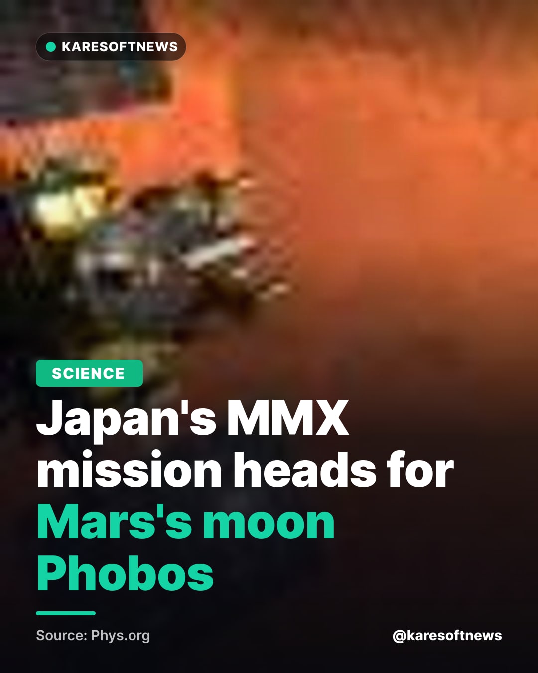 Japan's MMX mission heads for Mars's moon Phobos