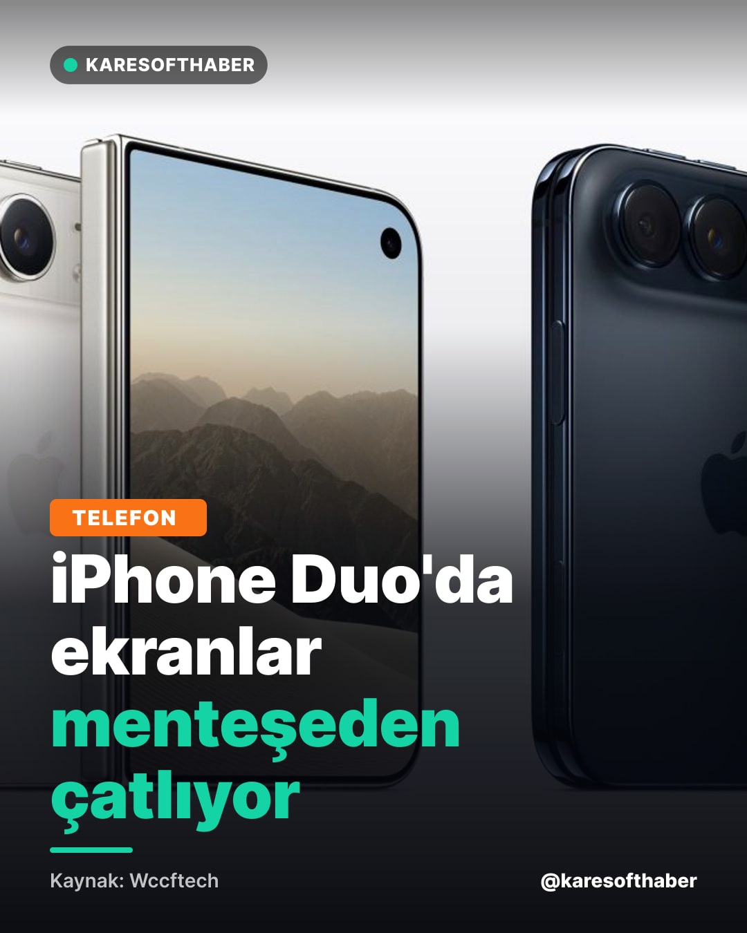 iPhone Duo'da ekranlar menteşeden çatlıyor
