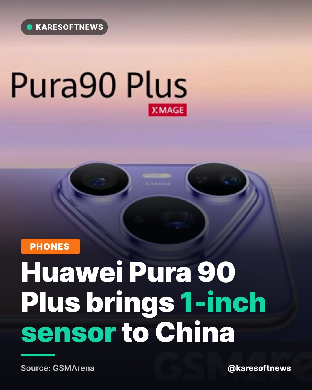 Huawei Pura 90 Plus brings 1-inch sensor to China