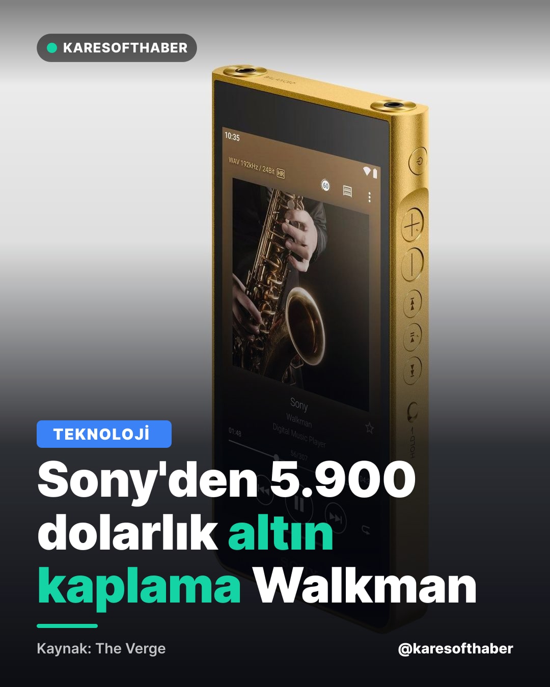 Sony'den 5.900 dolarlık altın kaplama Walkman