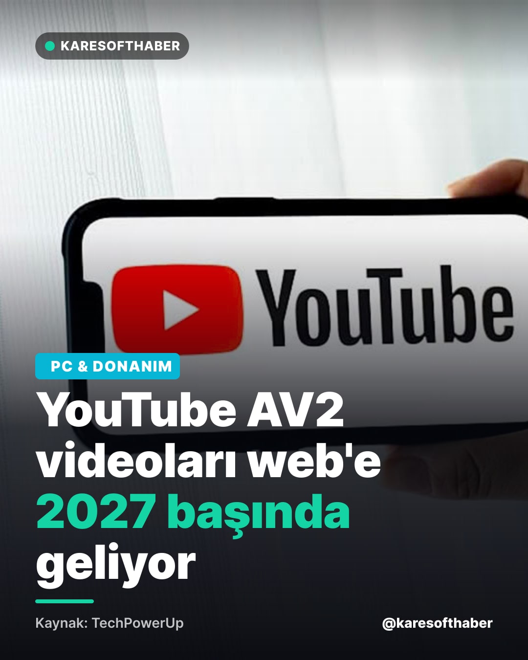 YouTube AV2 videoları web'e 2027 başında geliyor