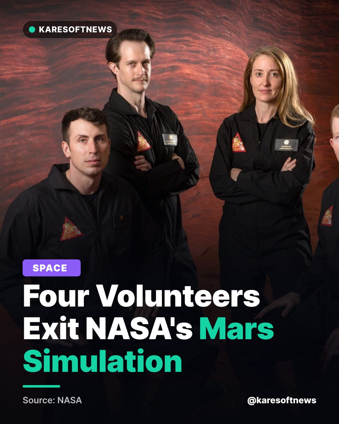 Four Volunteers Exit NASA's Mars Simulation