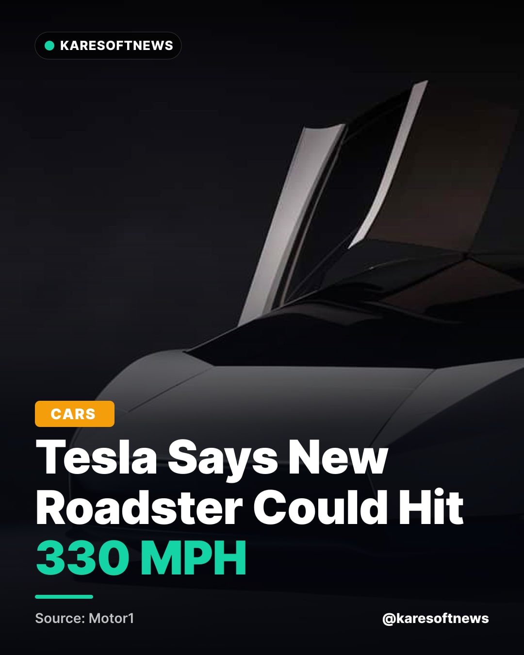 Tesla Says New Roadster Could Hit 330 MPH