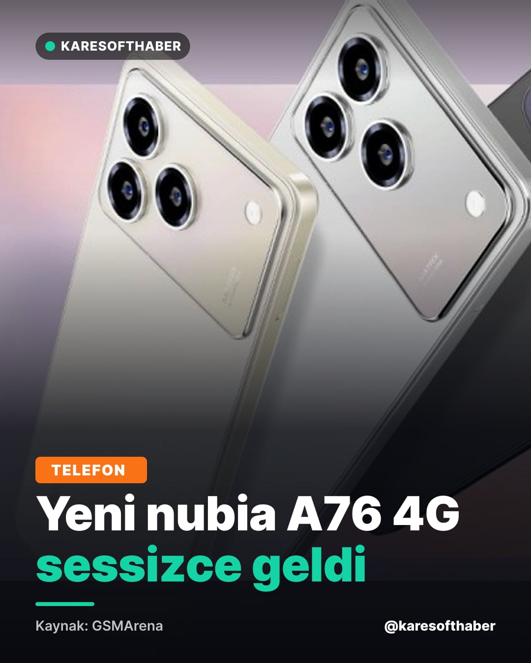 Yeni nubia A76 4G sessizce geldi