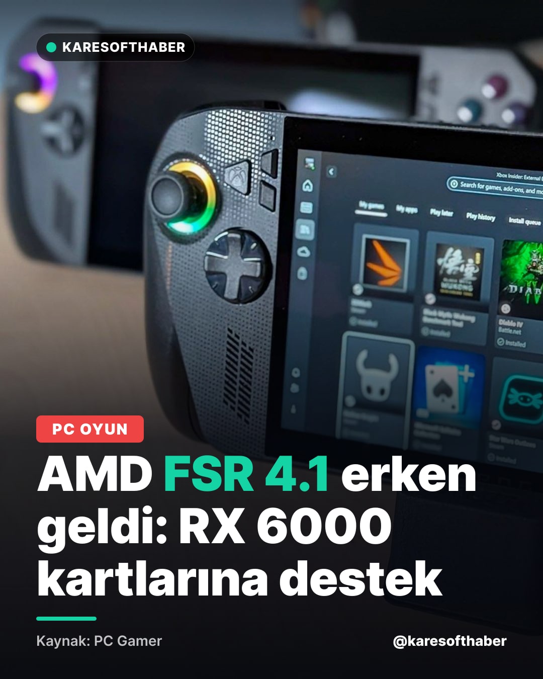 AMD FSR 4.1 erken geldi: RX 6000 kartlarına destek