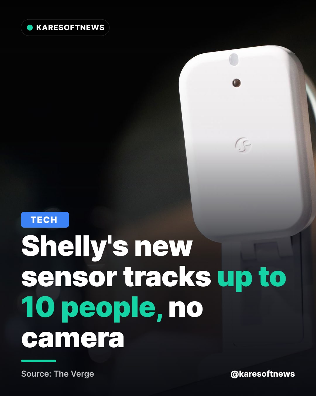 Shelly's new sensor tracks up to 10 people, no camera