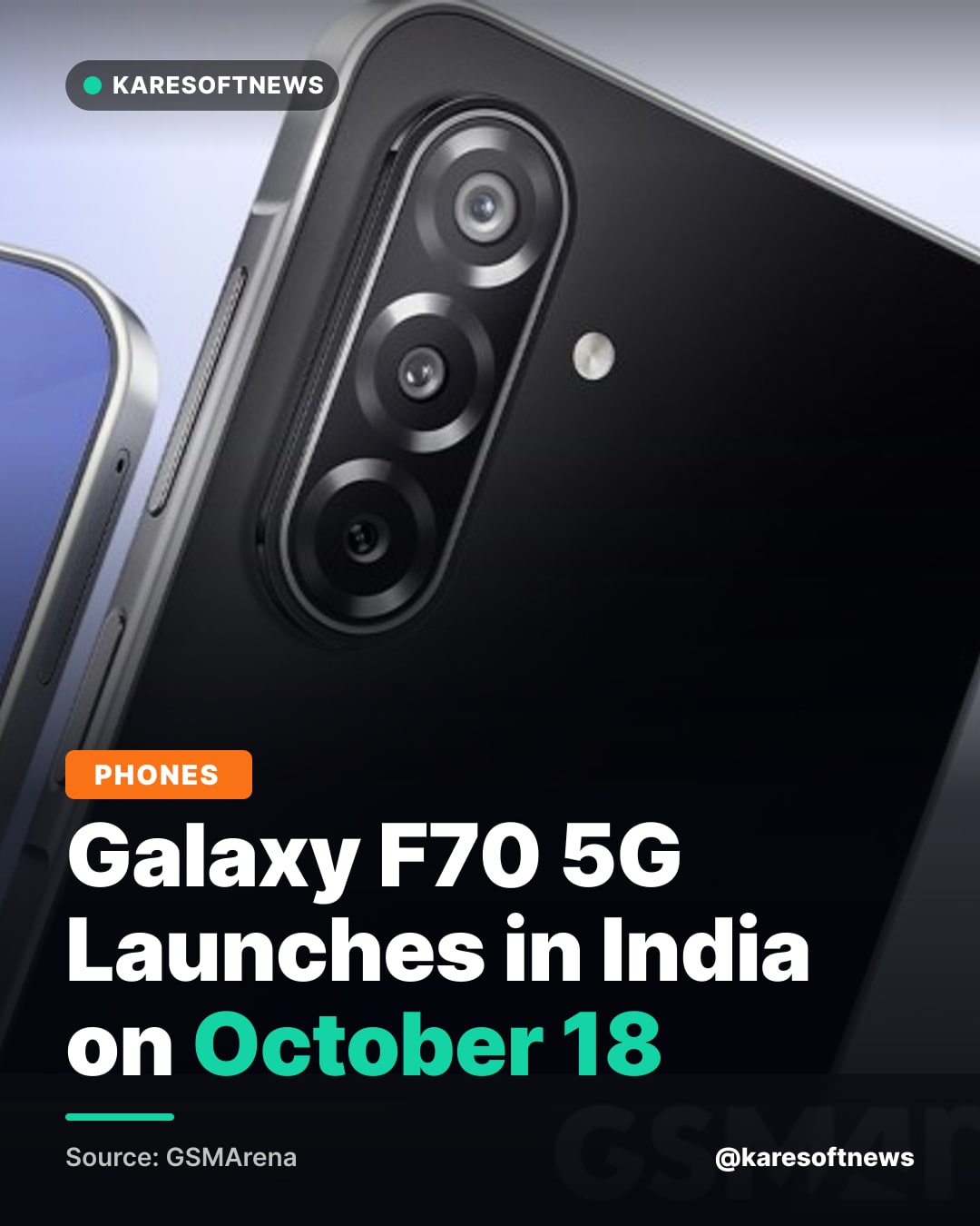 Galaxy F70 5G Launches in India on October 18