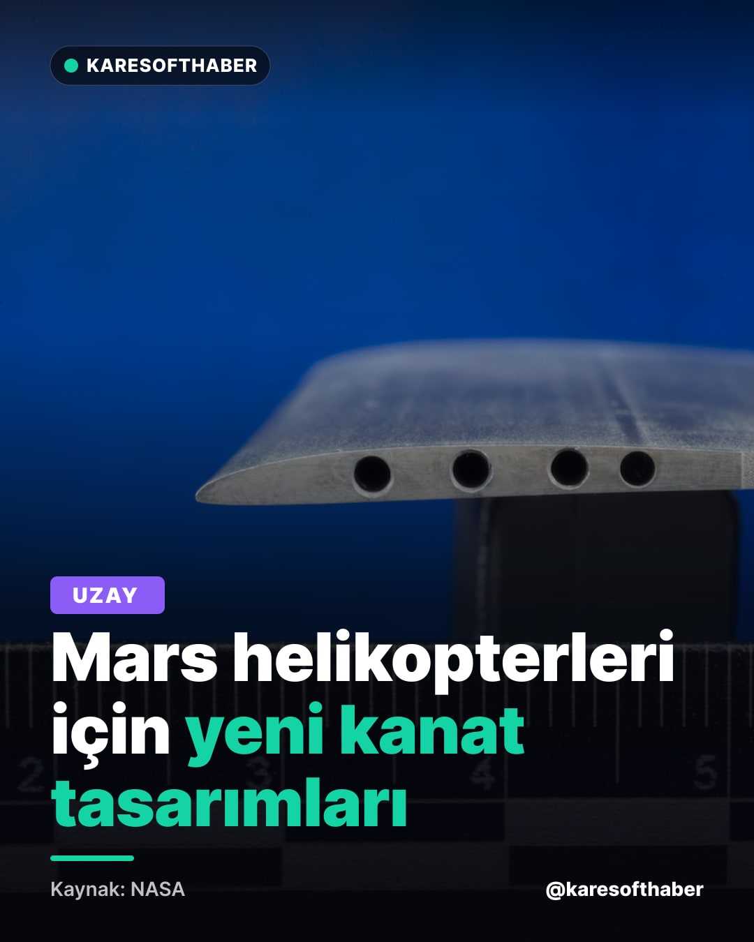 Mars helikopterleri için yeni kanat tasarımları