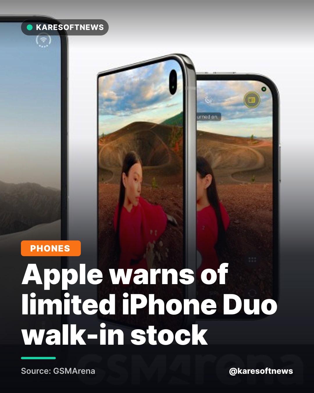 Apple warns of limited iPhone Duo walk-in stock