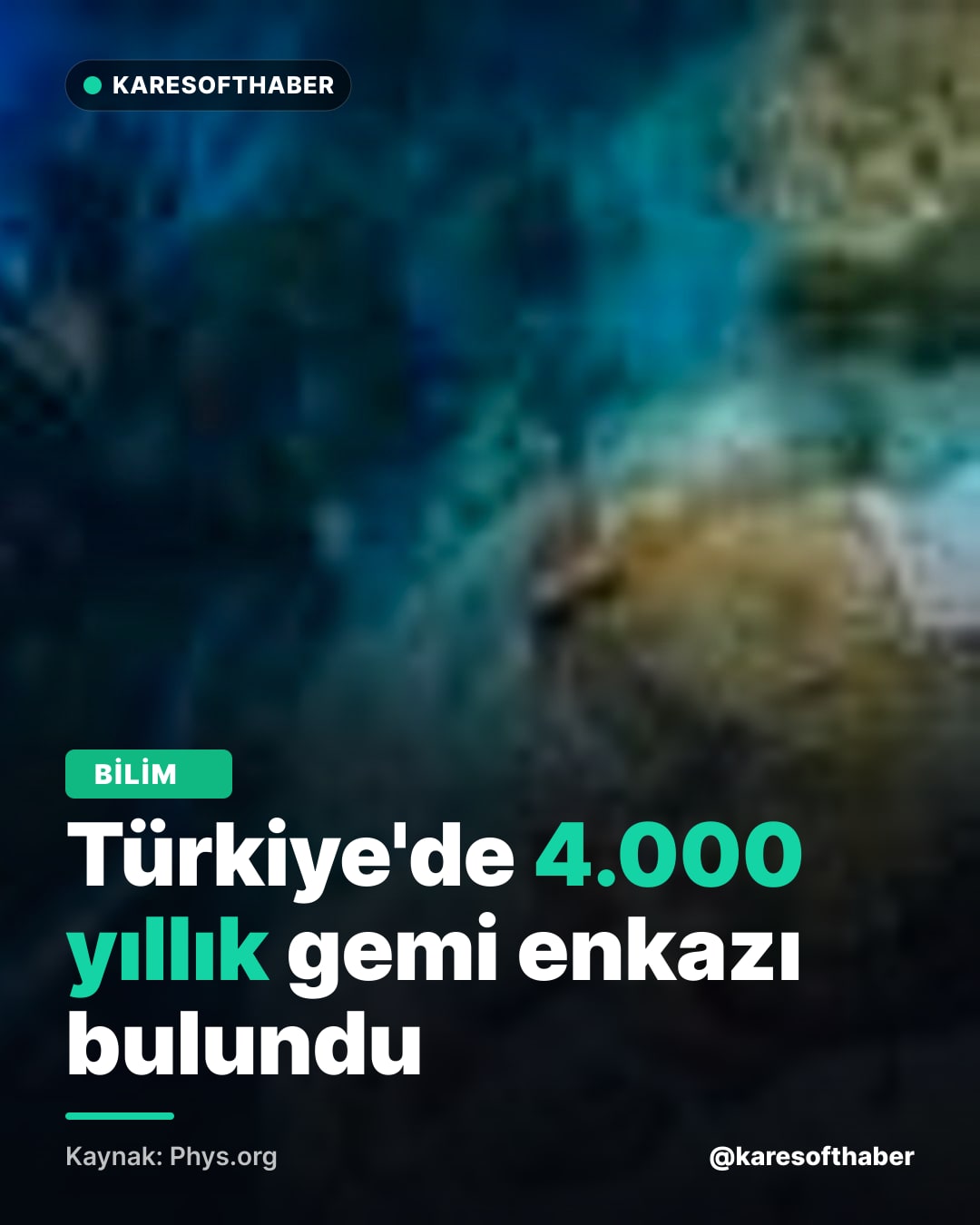 Türkiye'de 4.000 yıllık gemi enkazı bulundu