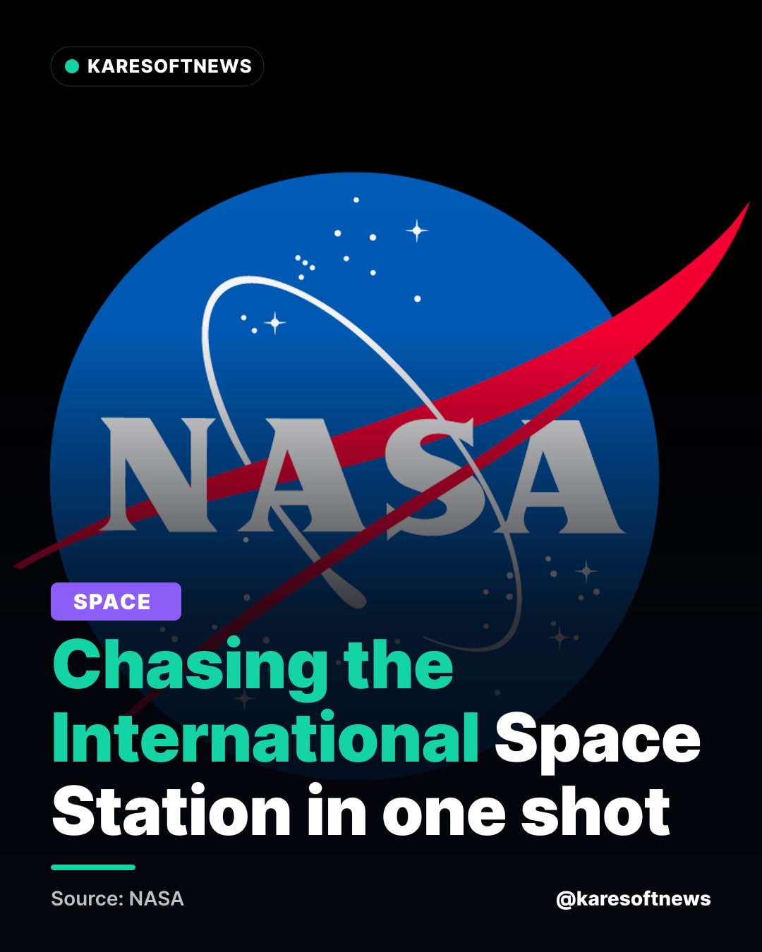 Chasing the International Space Station in one shot