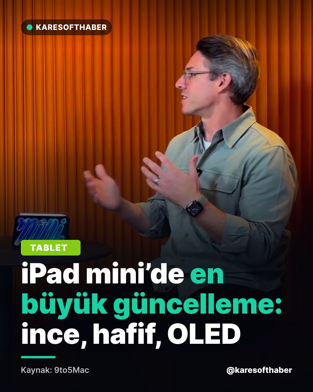 iPad mini’de en büyük güncelleme: ince, hafif, OLED