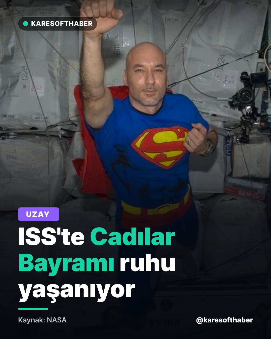 ISS'te Cadılar Bayramı ruhu yaşanıyor