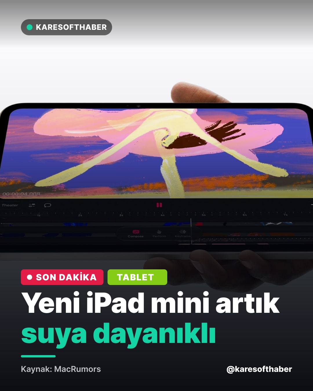 Yeni iPad mini artık suya dayanıklı