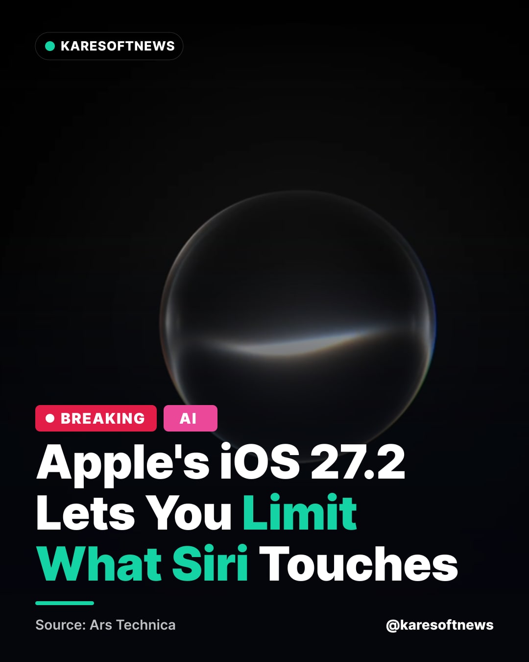 Apple's iOS 27.2 Lets You Limit What Siri Touches