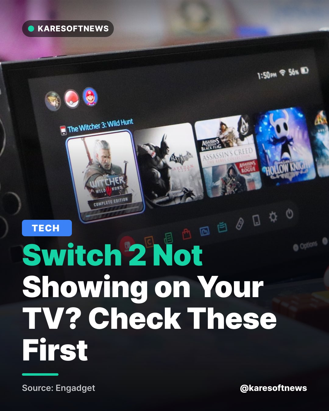 Switch 2 Not Showing on Your TV? Check These First
