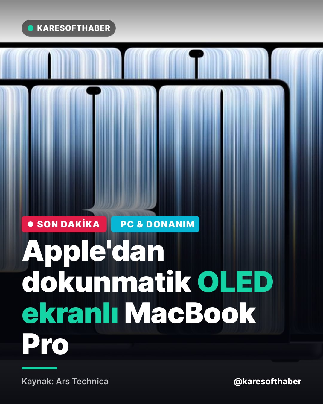 Apple'dan dokunmatik OLED ekranlı MacBook Pro