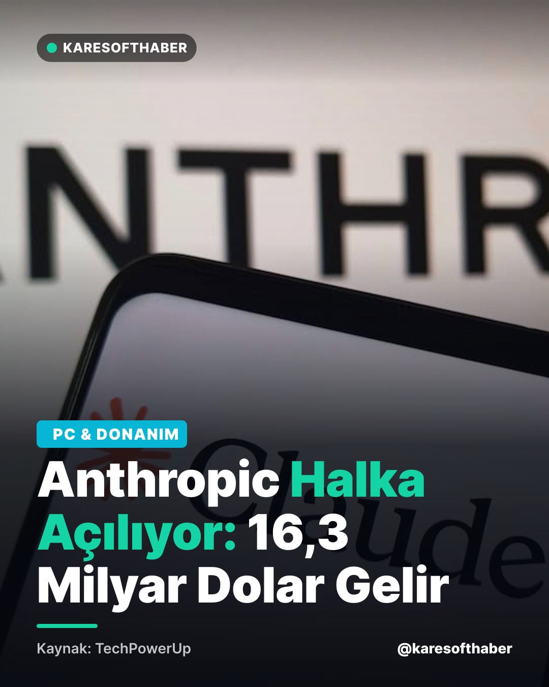 Anthropic Halka Açılıyor: 16,3 Milyar Dolar Gelir