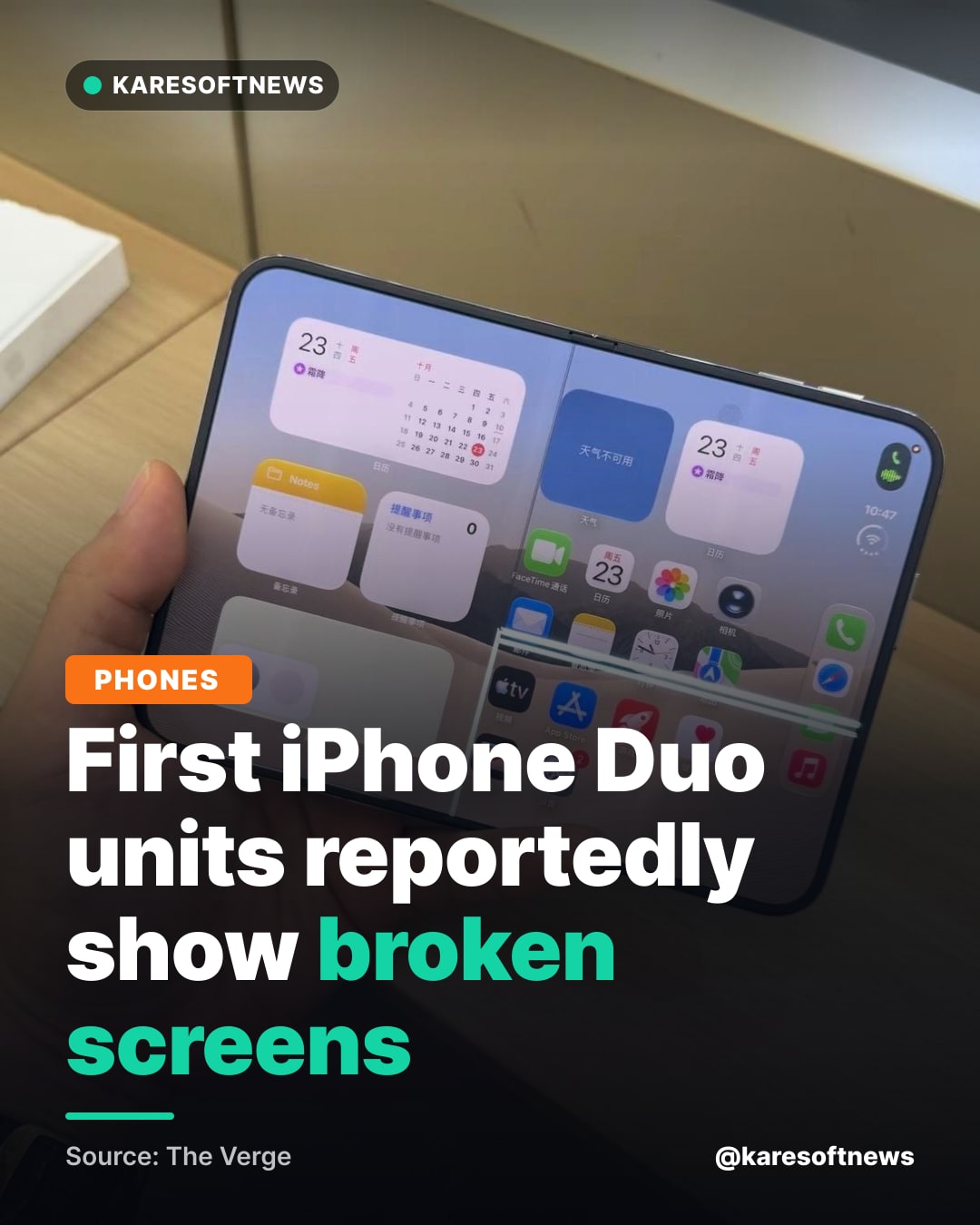 First iPhone Duo units reportedly show broken screens
