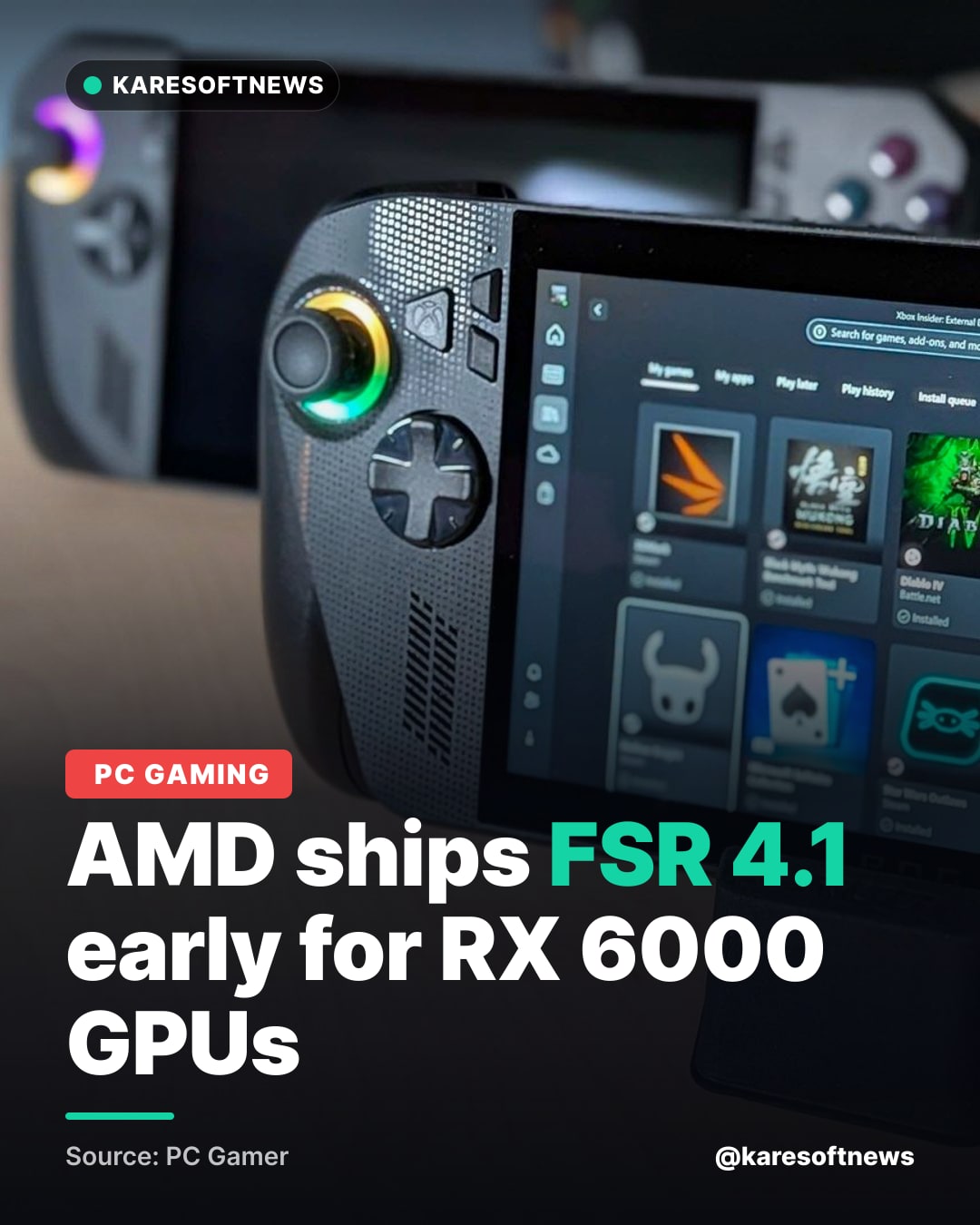 AMD ships FSR 4.1 early for RX 6000 GPUs