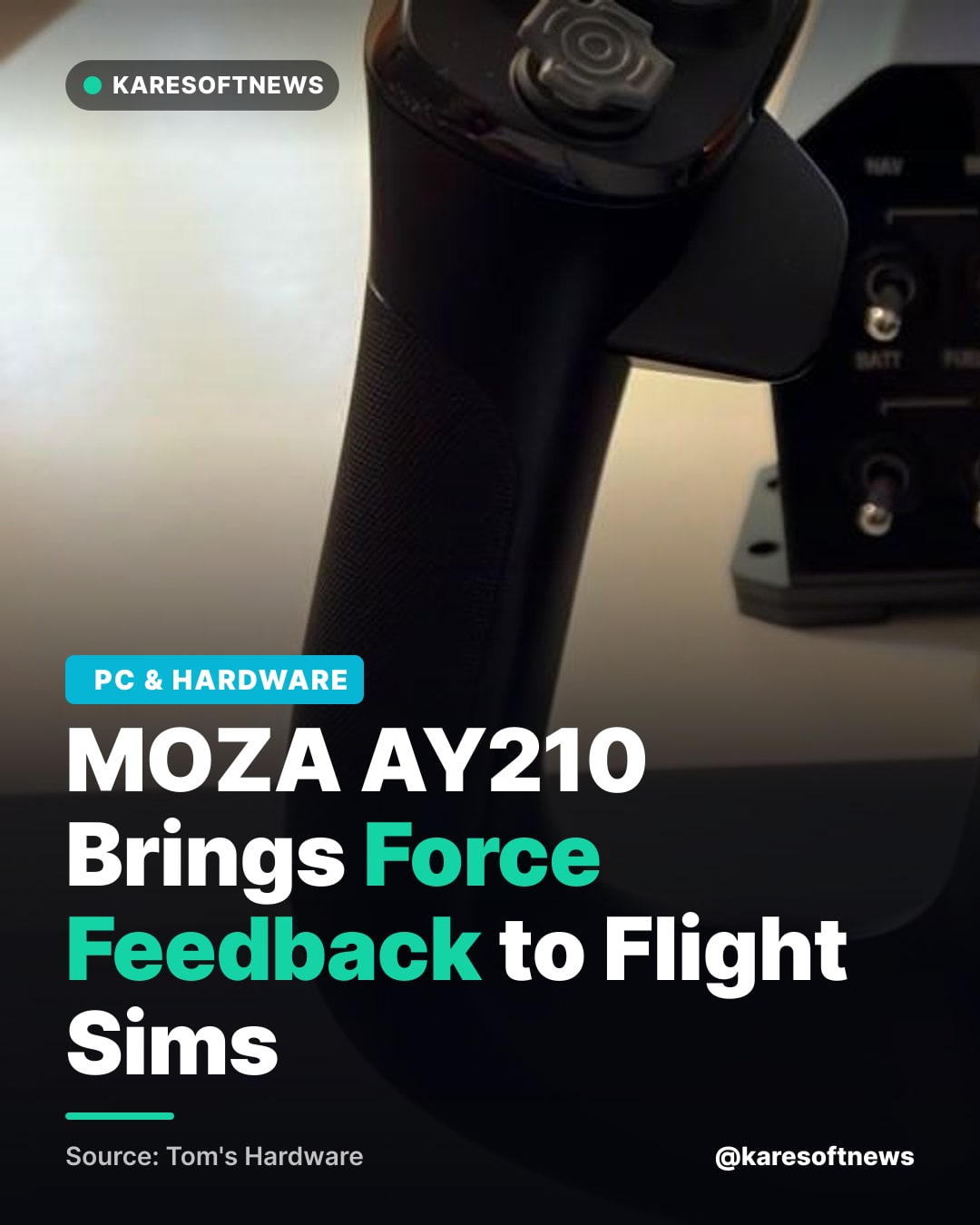 MOZA AY210 Brings Force Feedback to Flight Sims
