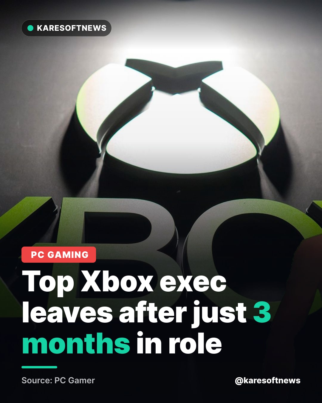 Top Xbox exec leaves after just 3 months in role
