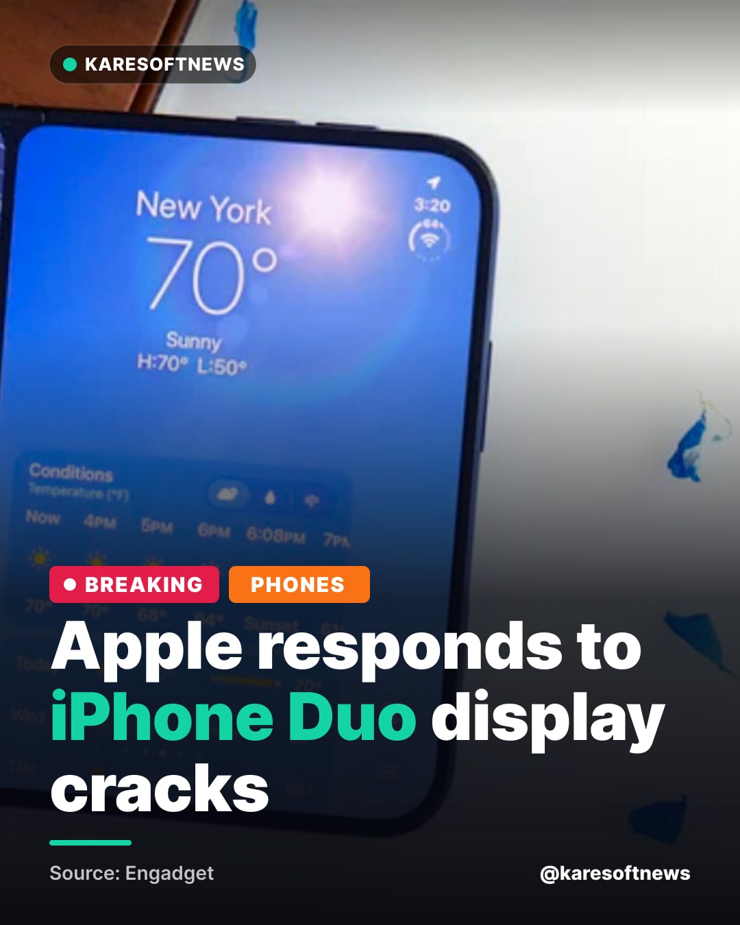Apple responds to iPhone Duo display cracks