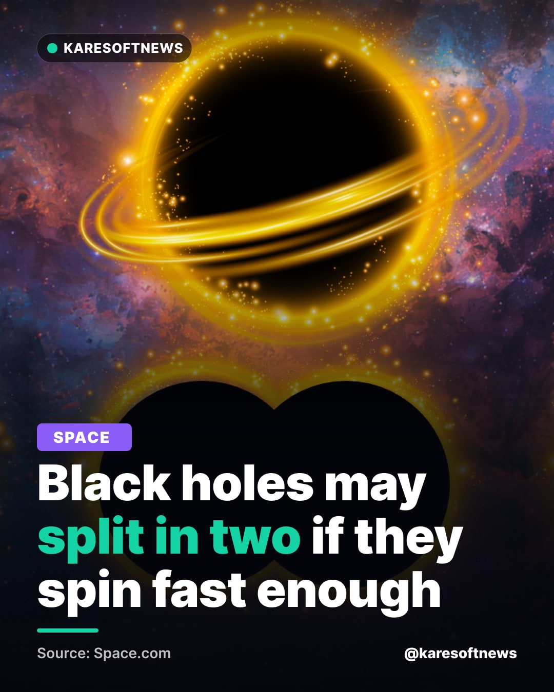 Black holes may split in two if they spin fast enough