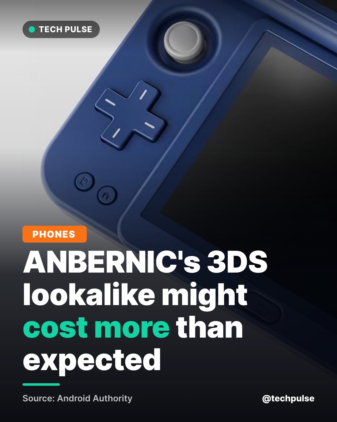 ANBERNIC's 3DS lookalike might cost more than expected