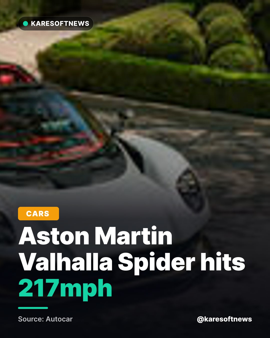 Aston Martin Valhalla Spider hits 217mph
