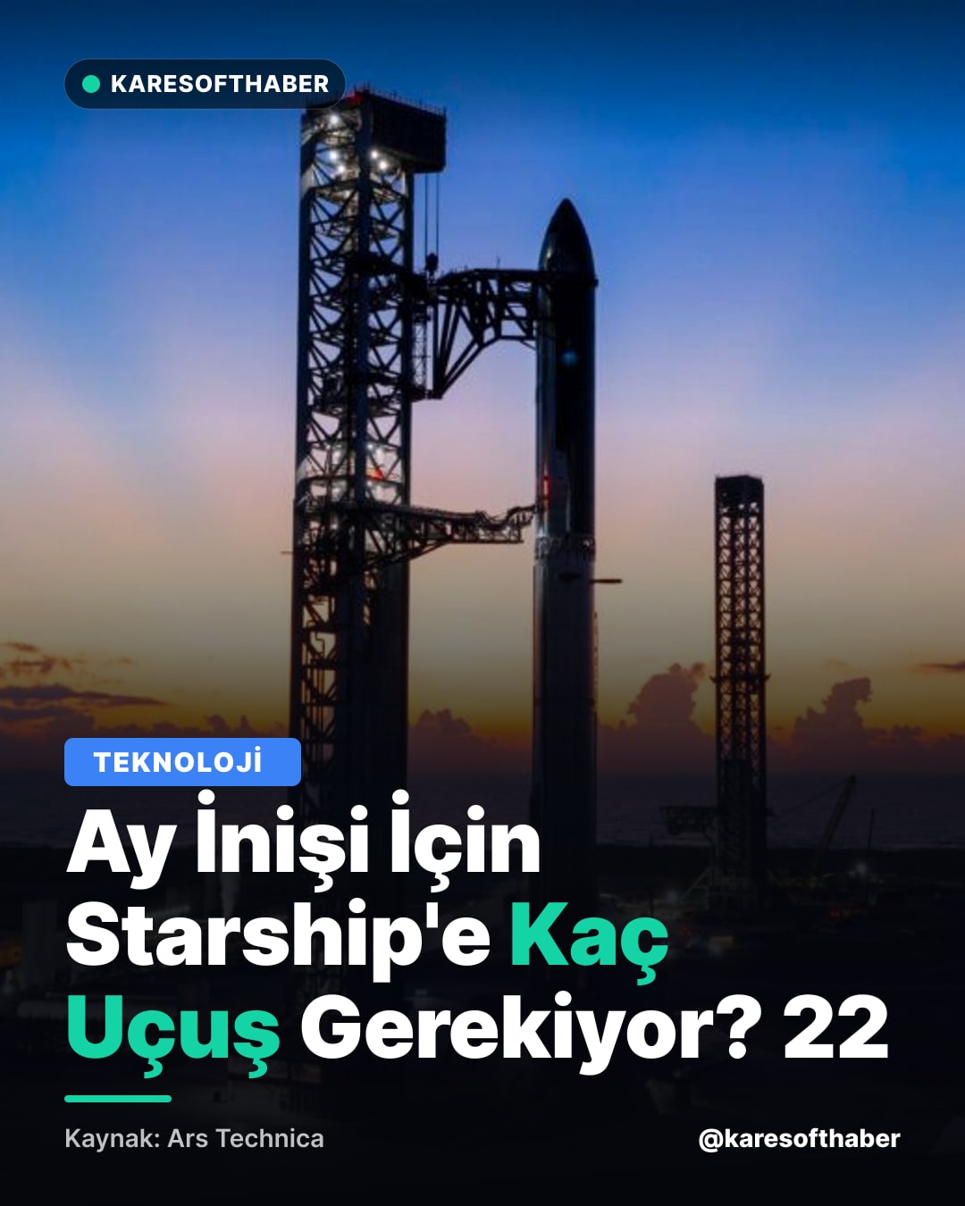 Ay İnişi İçin Starship'e Kaç Uçuş Gerekiyor? 22