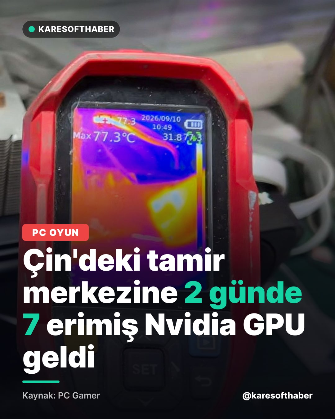 Çin'deki tamir merkezine 2 günde 7 erimiş Nvidia GPU geldi