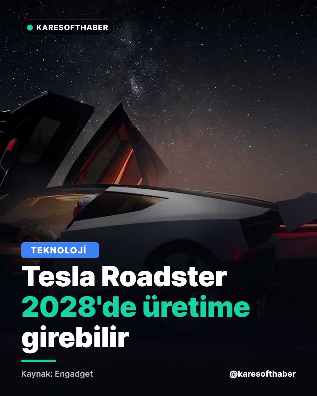 Tesla Roadster 2028'de üretime girebilir